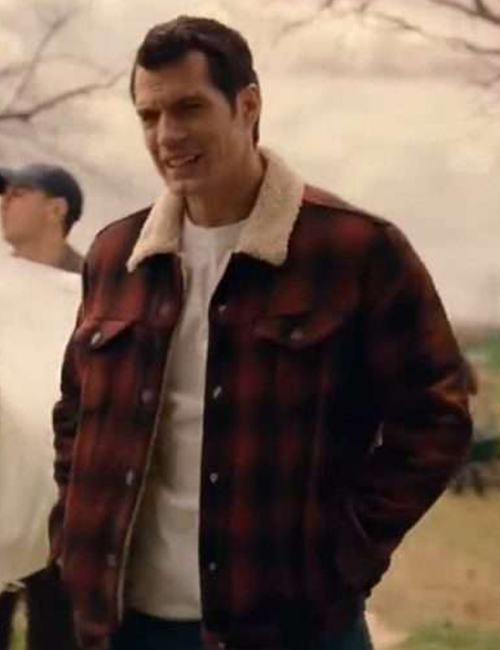 Henry Cavil Checked Jacket from Justice League