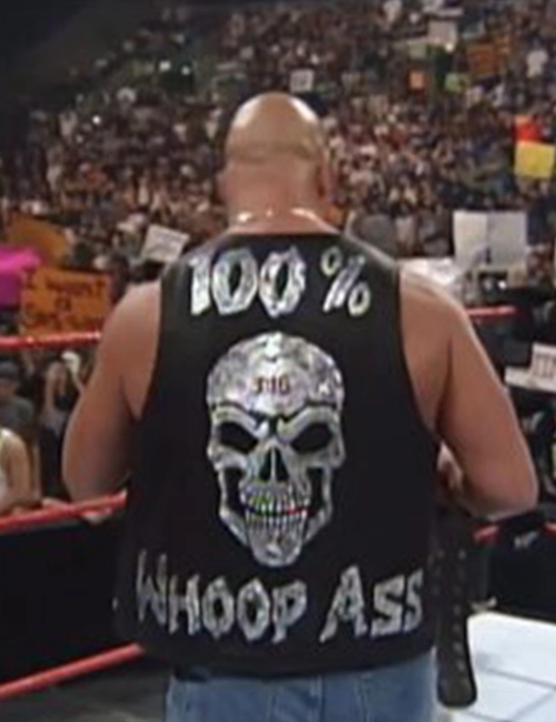 Steve Austin Black Leather Vest