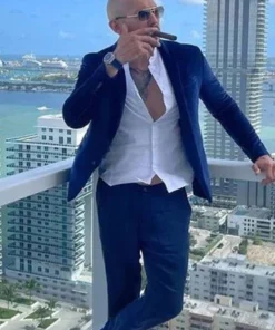 Top G Andrew Tate Blue Velvet Suit