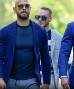Top G Andrew Tate Blue Wool Blazer Coat