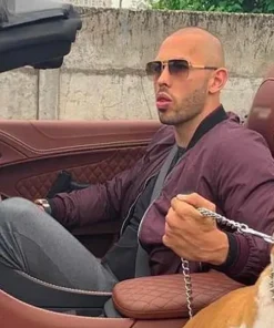 Top G Cobra Maroon Bomber Jacket