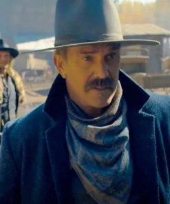 Horizon An American Saga Chapter 1 Kevin Costner Blue Trench Coat