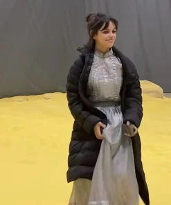 Jenna Ortega Black Puffer Coat