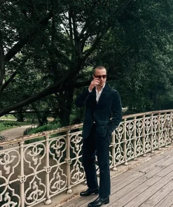 Joseph-Quinn A Quiet Place Day One New York Velvet Blazer