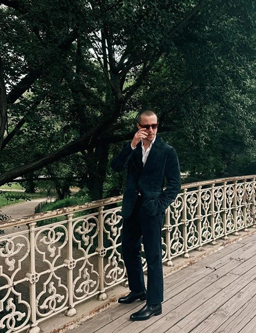 Joseph-Quinn A Quiet Place Day One New York Velvet Blazer