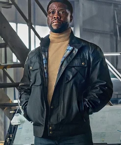 Kevin Hart Lift 2024 Black Parachute Jacket