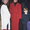 Princess Diana Double Breasted Christmas Red Coat