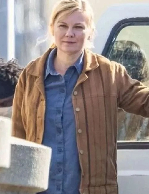 Civil War Kirsten Dunst Brown Jacket