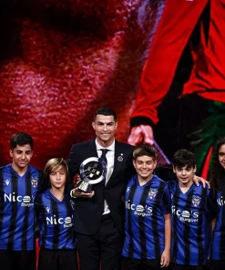 Cristiano Ronaldo Award Winner Blue Suit