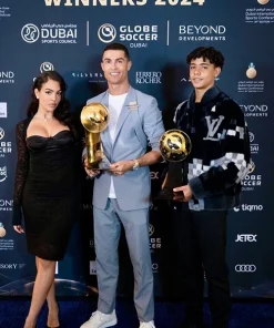 Cristiano Ronaldo Blue Grey Suit