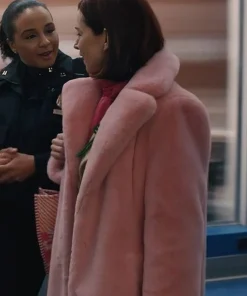 Elsbeth Season 02 Pink Fur Coat