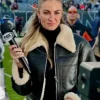 Erin Andrews Black Shearling Jacket