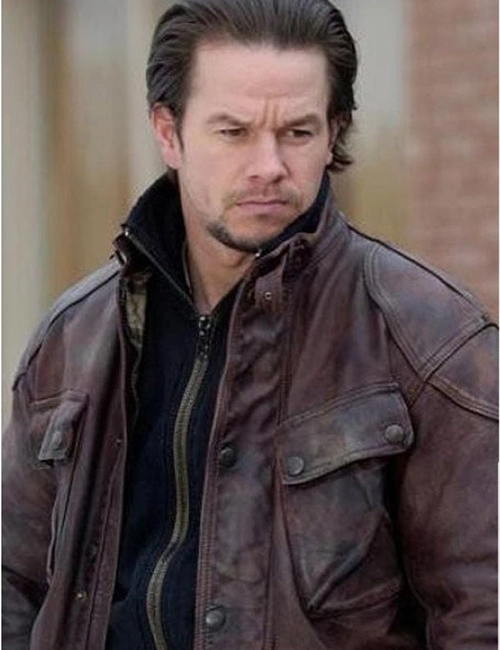 Mark Wahlberg Four Brothers Brown Leather Jacket