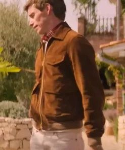 The Day of Jackal 2024 Brown Bomber Leather Jacket