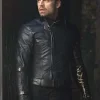Thunderbolts Bucky Barnes Black Leather Jacket
