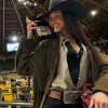Bella Hadid Fringe Leather Coat