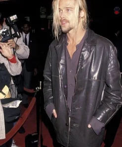 Brad Pitt Black Leather Jacket