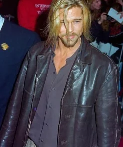 Brad Pitt Bomber Leather Jacket