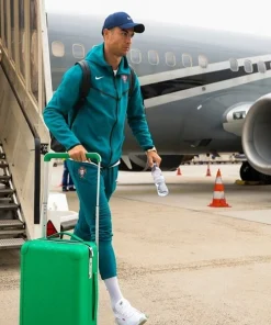 Cristiano Teal Blue Hoodie Airport Tracksuit