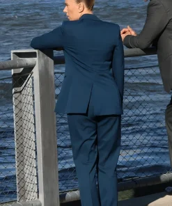 Jurassic World 2025 Scarlett Johansson Blue Pantsuit