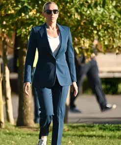 Jurassic World Rebirth Scarlett Johansson Blue Suit