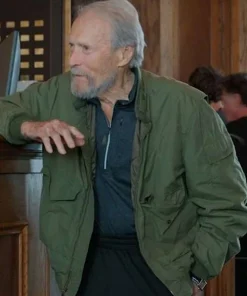 Juror #2 Movie 2024 Clint Eastwood Green Cotton Bomber Jacket