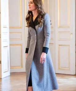 Kate Middleton Princess Grey Double Breasted Wool Coat