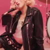 Rose Apt Black Biker Leather Jacket