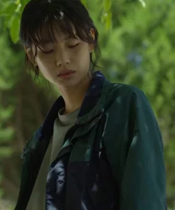Squid Game 2021 Hoyeon Jung Green Blue Cotton Jacket