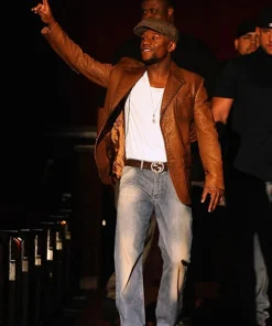 Floyd Mayweather Brown Leather Blazer