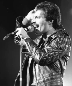Freddie Mercury Black Leather Jacket