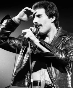 Freddie Mercury Black Quilted Leather Jacket