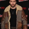 Aaron Taylor-Johnson Brown Shearling Leather Jacket
