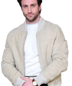 Aaron Taylor-Johnson Kraven the Hunter 2024 Suede Bomber Jacket