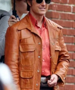 American Made Barry Seal Brown Leather Jacket