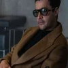 Christopher Abbott Kraven The Hunter Brown Coat