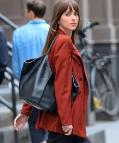 Dakota Johnson Red Blazer Coat