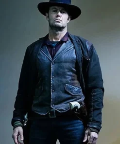 Fear-the-Walking-Dead Garret Dillahunt Brown Leather Vest
