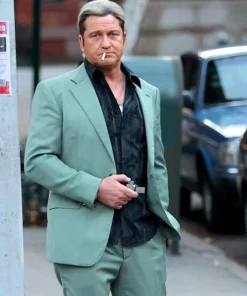 Gerard Butler In the Hand of Dante Green Blazer