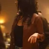 Juliette Lewis Opus Brown Leather Jacket