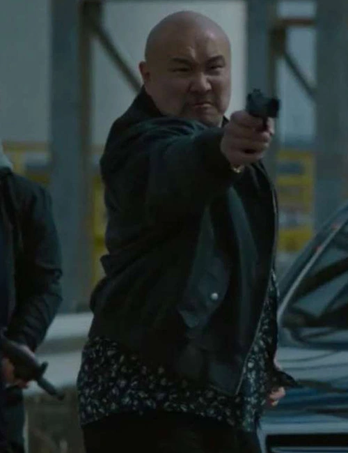 Kraven The Hunter 2024 Movie Jon Xue Zhang Black Bomber Jacket