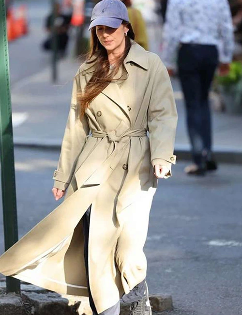 Lucy Materialists Dakota Johnson Beige Cotton Trench Coat