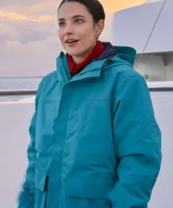 Rhiannon Fish Polar Opposites 2025 Emma Hooded Blue Ski Jacket