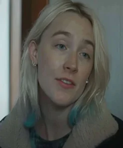 Rona The Outrun 2024 Saoirse Ronan Black Sherpa Jacket