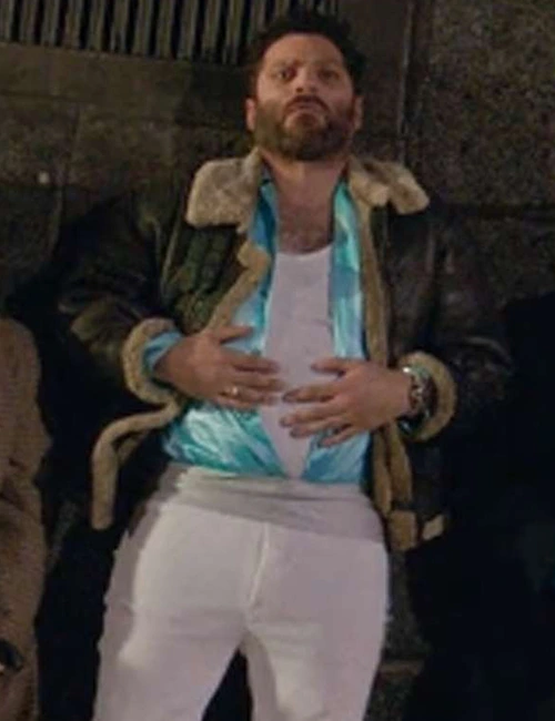 Shafted 2025 Vincent Heneine Black Shearling Leather Jacket