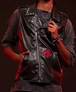 Spider Punk Across The Spider Verse Leather Vest