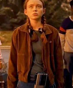 Stranger Things S04 Sadie Sink Brown Jacket
