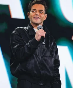 The Amateur 2025 Rami Malek Black Jacket