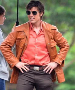 Tom Cruise American Made Brown Leather Jacket
