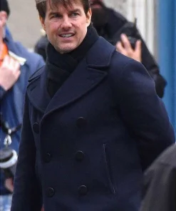 Tom Cruise Blue Wool Coat
